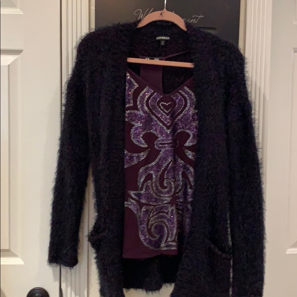 Beautiful sweater with a beautiful cami.